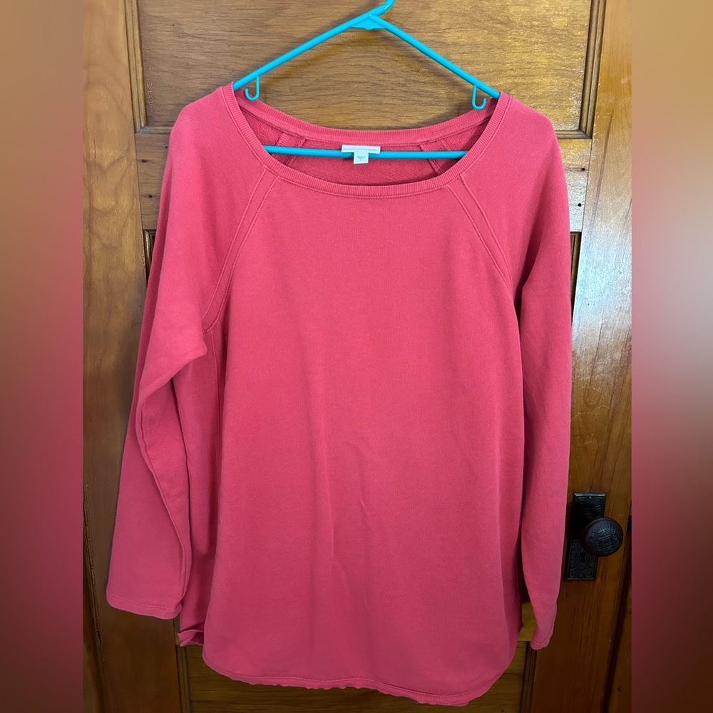 JJill cotton French Terry tunic sweatshirt